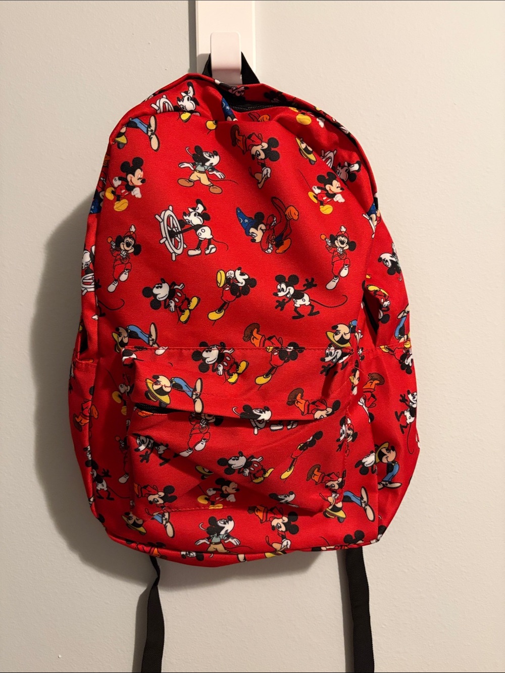 Disney Red Mickey Mouse Pattern Backpack